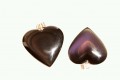Serce - Miłość i Ochrona. Wisiorek - amulet z obsydianu tęczowego z Meksyku - rozmiar mały - szerokość 2,5-2,7 cm
